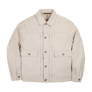 Beige jeans jacka herr
