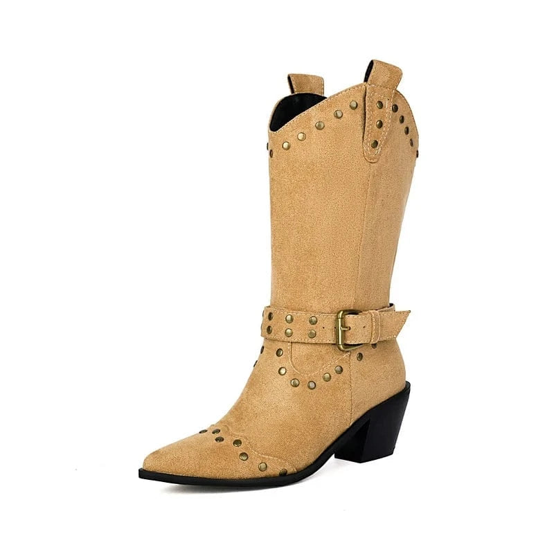 Cowgirl boots mocka Beige / 35