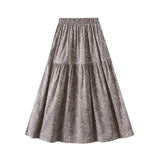Blommig kjol dam Lila / One Size