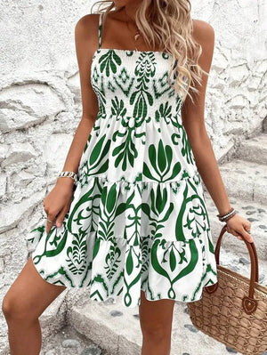 Blommig sommarklänning med smock