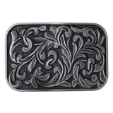 Blommönster Bältesspänne Metall Silver
