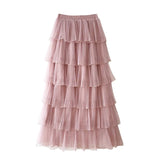 Bohemisk brudkjol i tyll för ett romantiskt countrybröllop Rosa / One Size