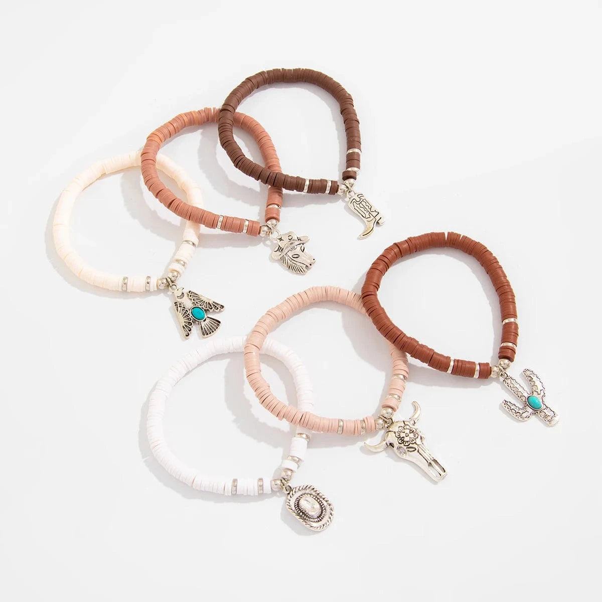 Boho Armband med Western Berlocker