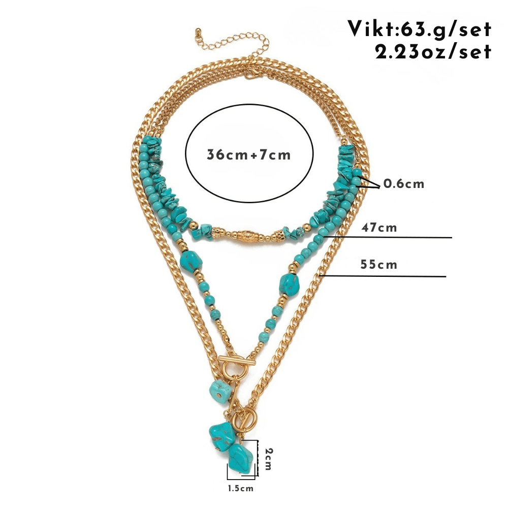 Boho halsband med western-berlocker