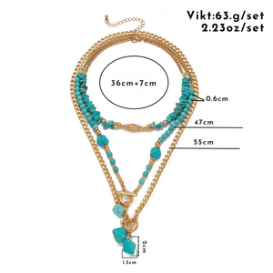 Boho halsband med western-berlocker