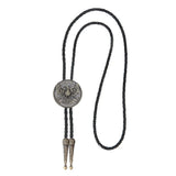 Bolo tie i läder med flygande örn och stjärndesign Antikbrons