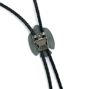 Bolo tie i ornform med agatsten Turkosblå