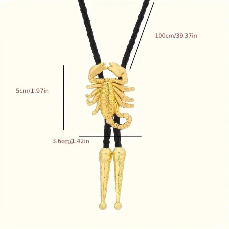 Bolo tie med 3D-skorpion i metall