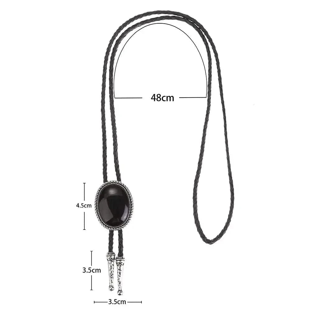Bolo tie med äkta agatsten