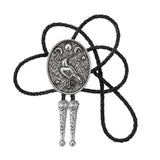 Bolo tie med djurmönster och månmotiv Silver