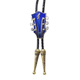 Bolo tie med gitarrhänge i emalj Blå