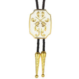 Bolo tie med korslagda revolvrar i metall Silver guld