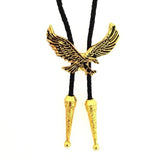 Bolo tie med örn i zinklegering Guld