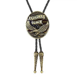 Bolo tie med örn och "American Pride"-emblem Guld