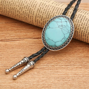 Bolo tie med oval ädelstensimitation