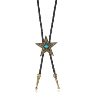 Bolo tie med stjärnhänge i antikmetall Antik brons