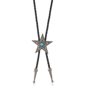 Bolo tie med stjärnhänge i antikmetall Antik silver