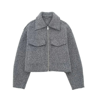 Boucle jacka dam Grå / XS
