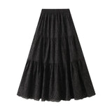 Broderie anglaise kjol Svart / One Size