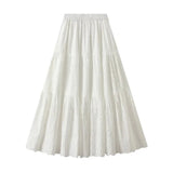 Broderie anglaise kjol Vit / One Size