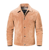 Brun suede jacka Ljusbrun / XS