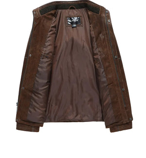 Brun vintage läder jacka herr
