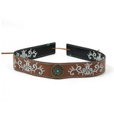 Brunt westernhattband blombrodyr Brun / 1 stycke