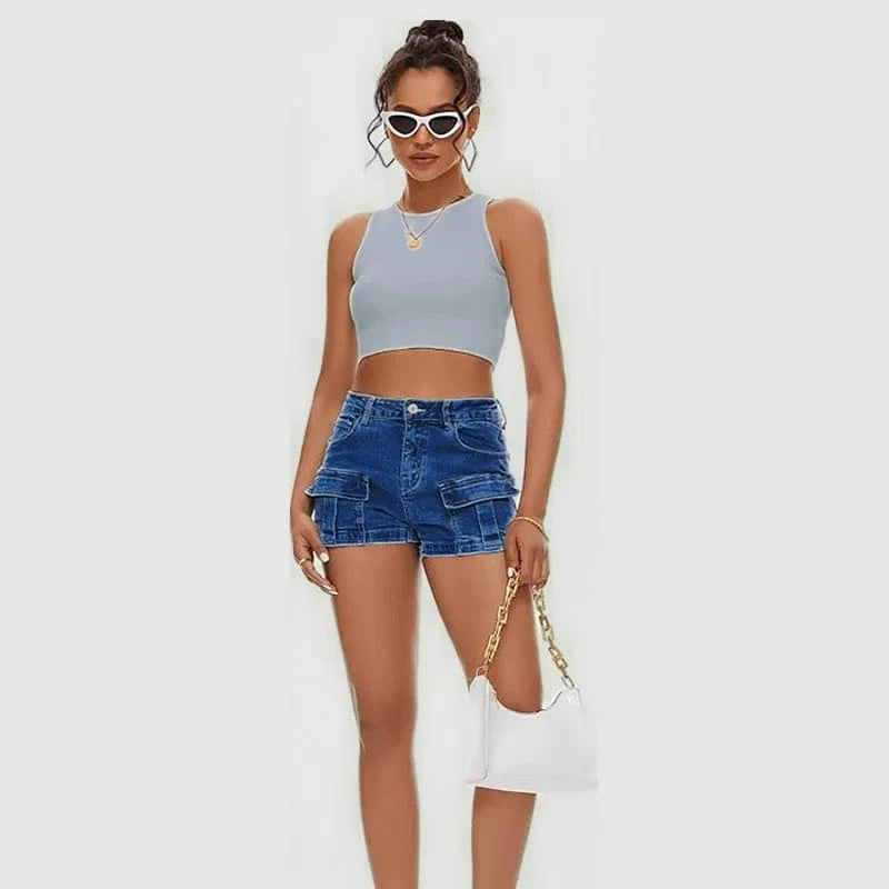 Cargo jeans shorts dam