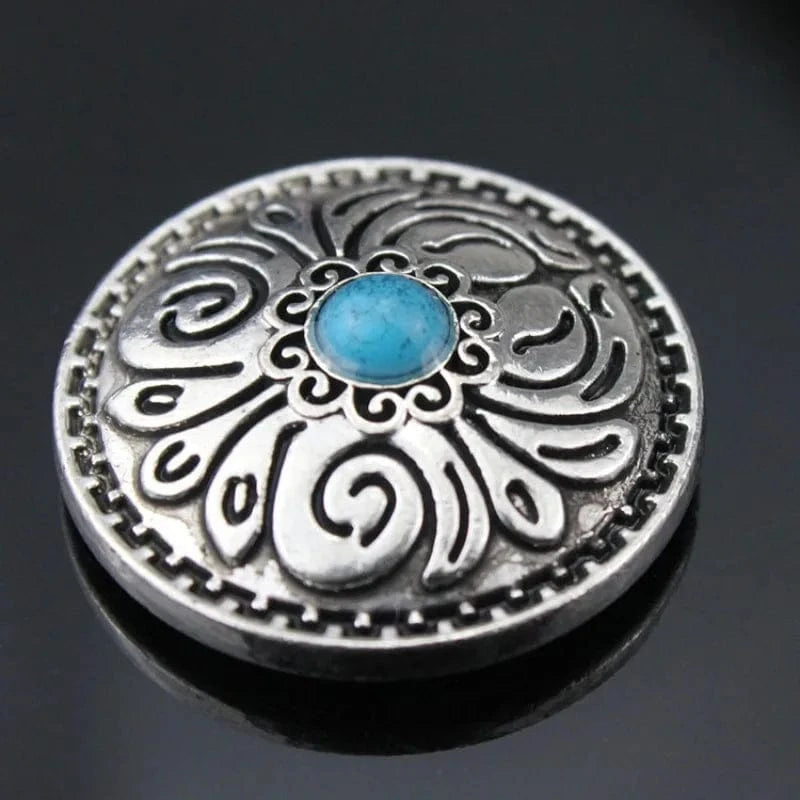 Concho Antiksilver med Blommönster