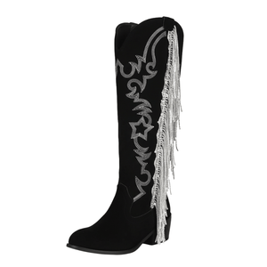 Cowboy boots med fransar Svart / 35.5