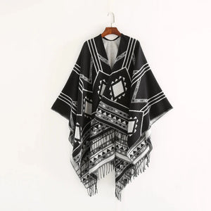 Cowboy poncho Svart / One Size