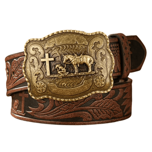 Cowboy Prayer Westernbälte Mörkbrun / 120cm