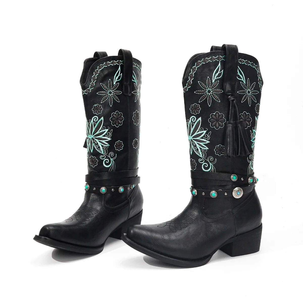 Cowboy skor svarta boots Svart / 35