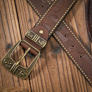 Cowboybälte Antik Mässingsspänne