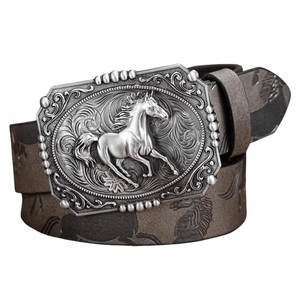 Cowboybälte hästspänne Grå / 120cm