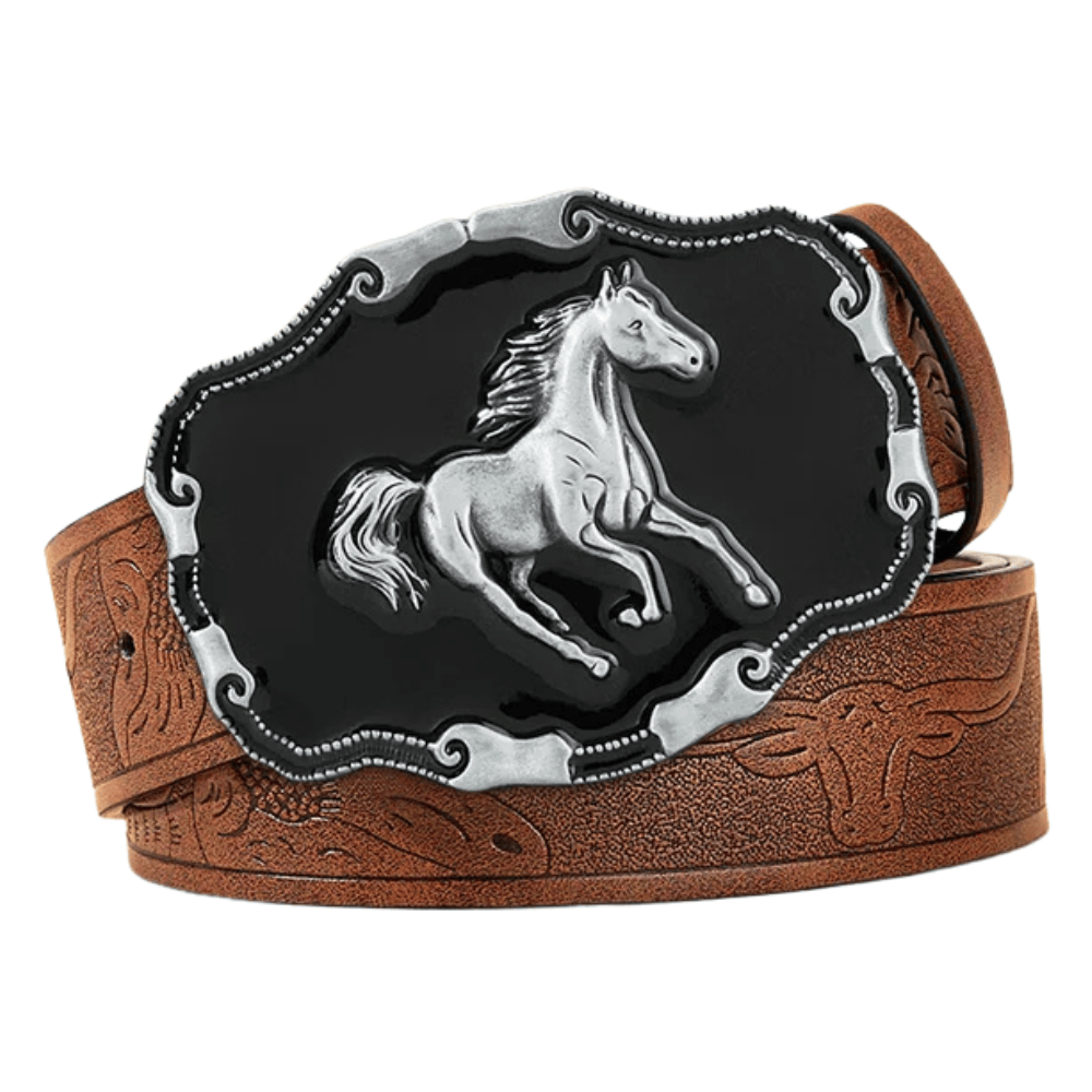 Cowboybälte klassiskt hästspänne