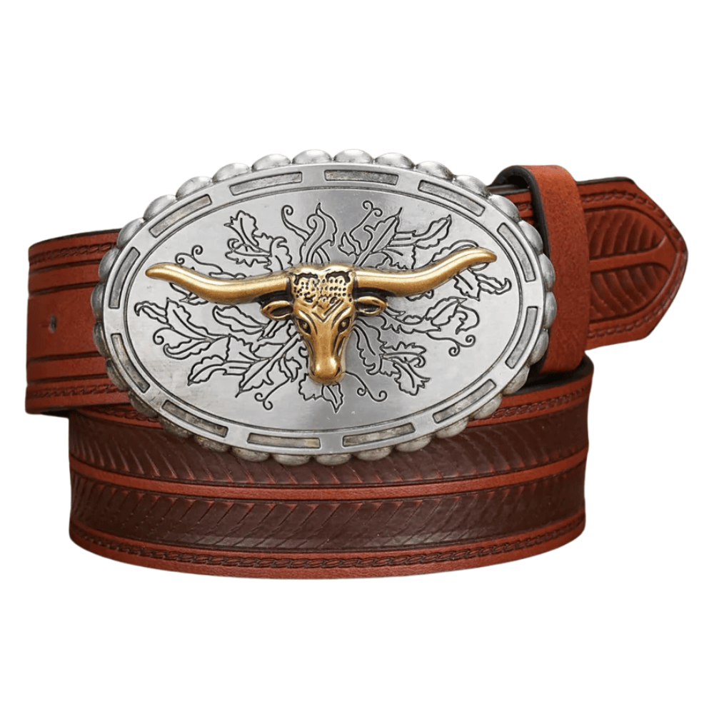 Cowboybalte-med-longhornhuvud Brun / 120cm
