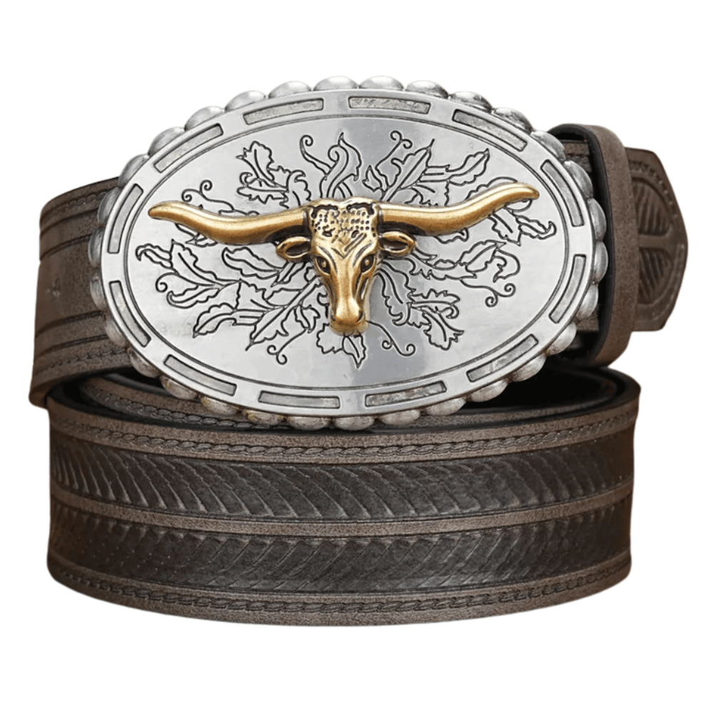 Cowboybalte-med-longhornhuvud Grå / 120cm