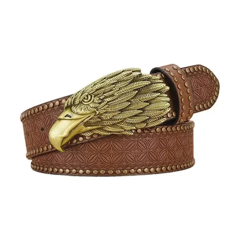 Cowboybälte med Örnbuckles i Guld