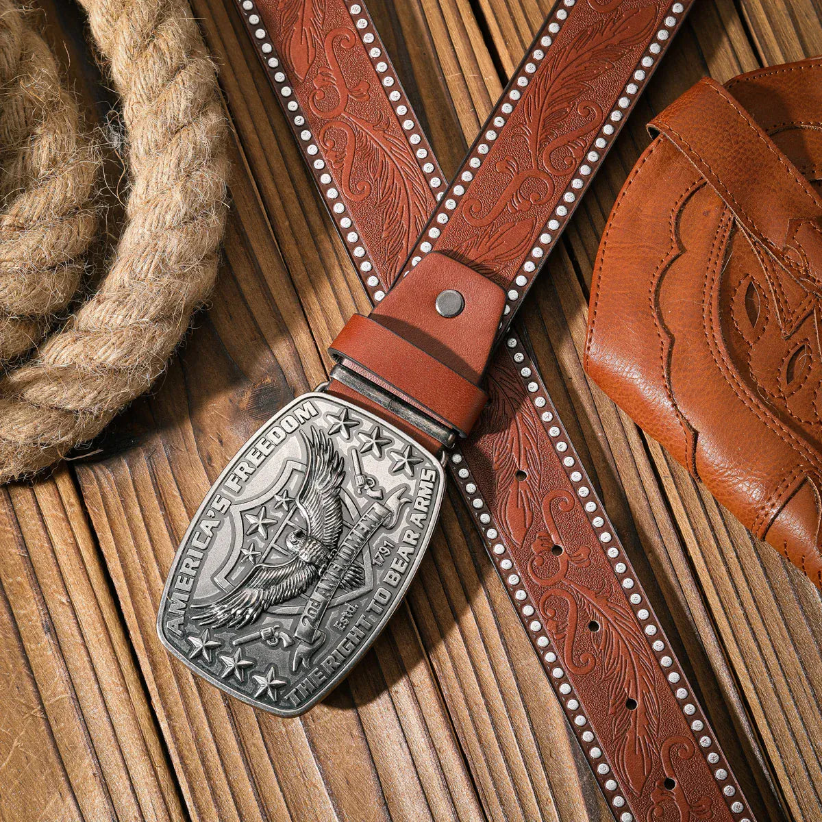 Cowboybälte med örnmotiv "America’s Freedom"