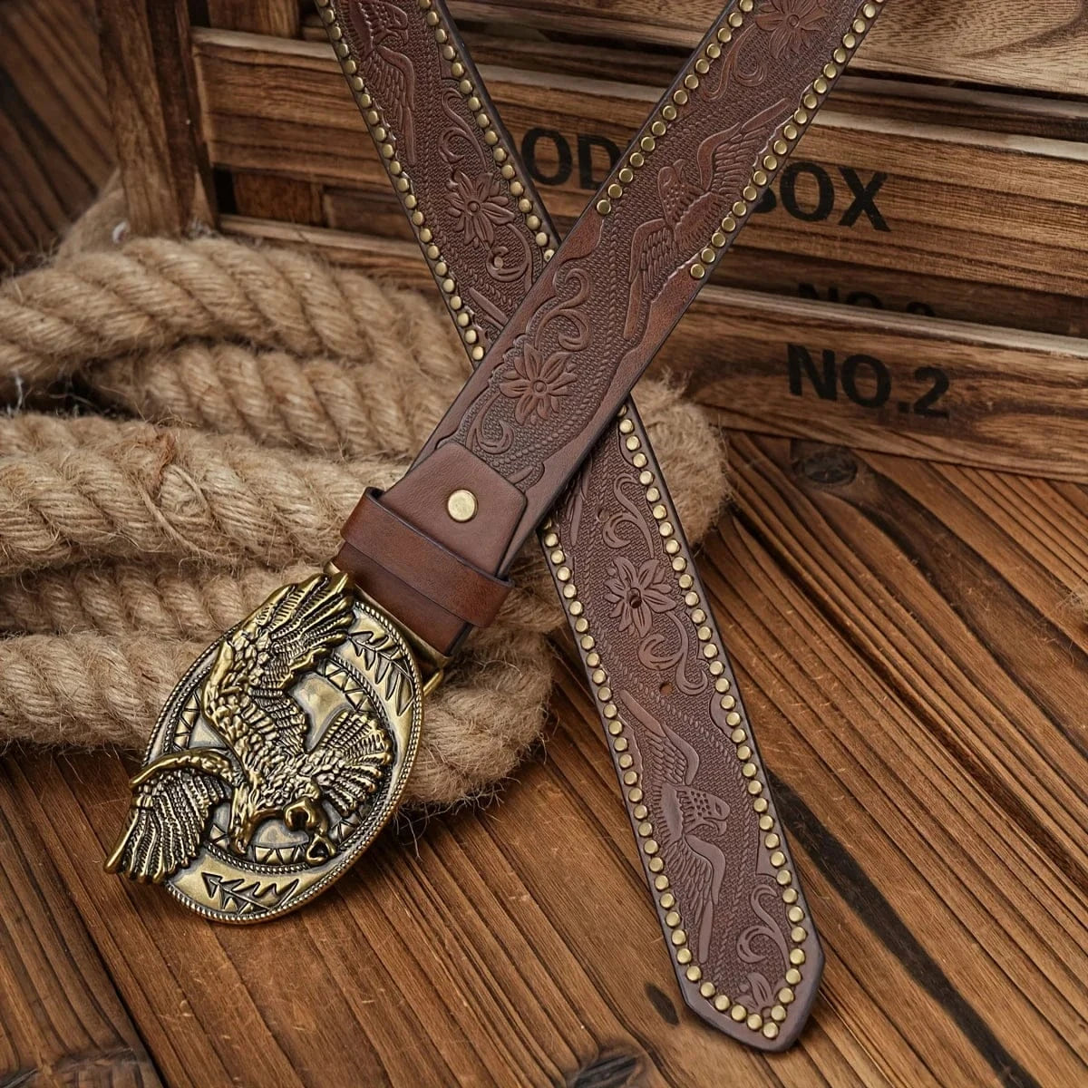 Cowboybälte med örnspänne