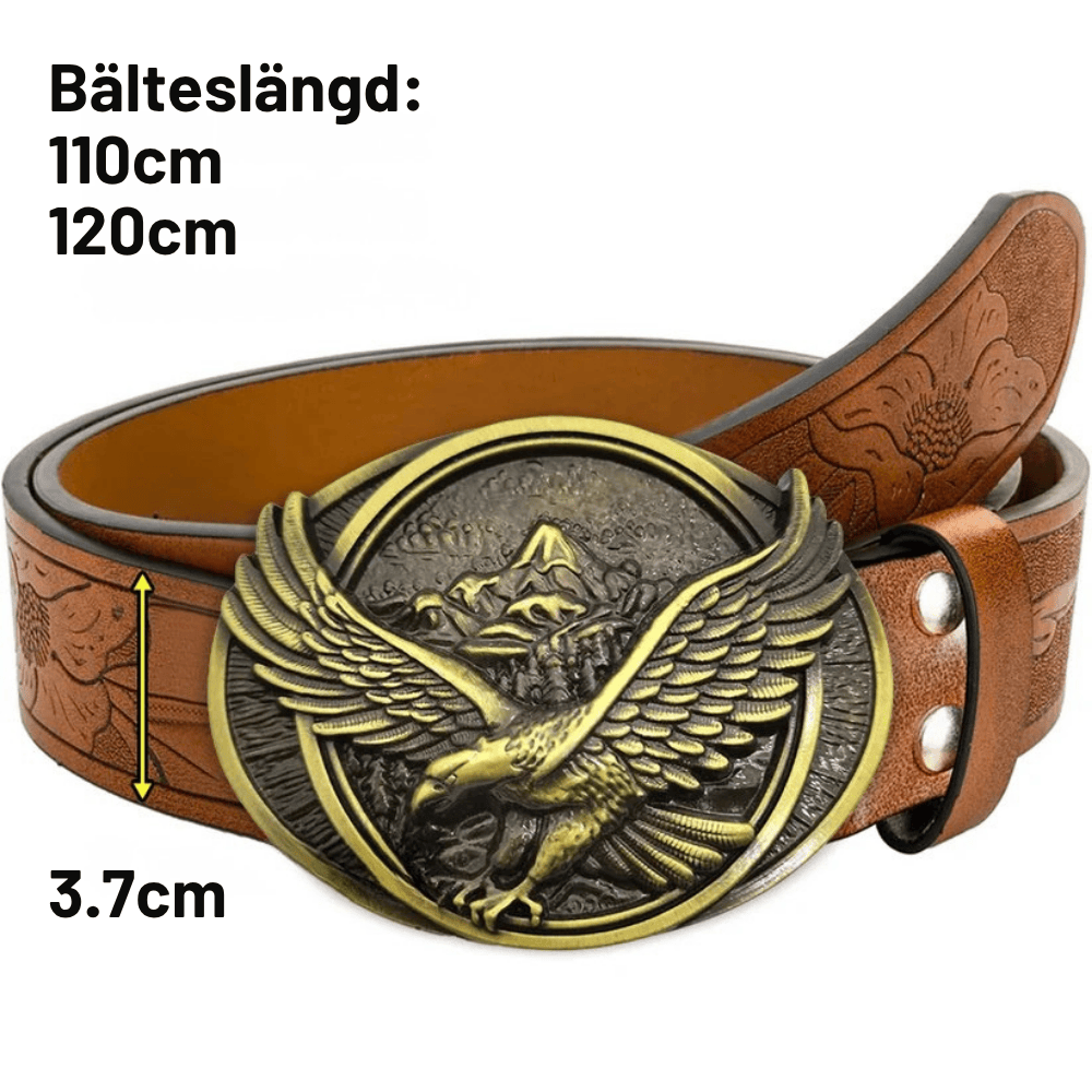 Cowboybälte med runt örnspänne
