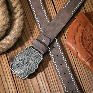 Cowboybälte med vintage spänne