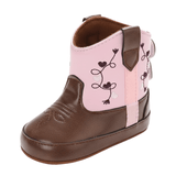 Cowboyboots baby mjukt skinn halkfria Rosa / 13–18 månader