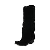 Cowboyboots i mockastil med vikt skaft och 6cm klack Svart / 35