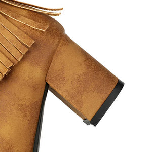 Cowboyboots med fransar och blockklack