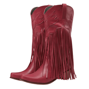 Cowboyboots med fransar och retrolook