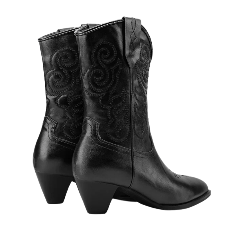 Cowboyboots med klassisk broderad westernlook