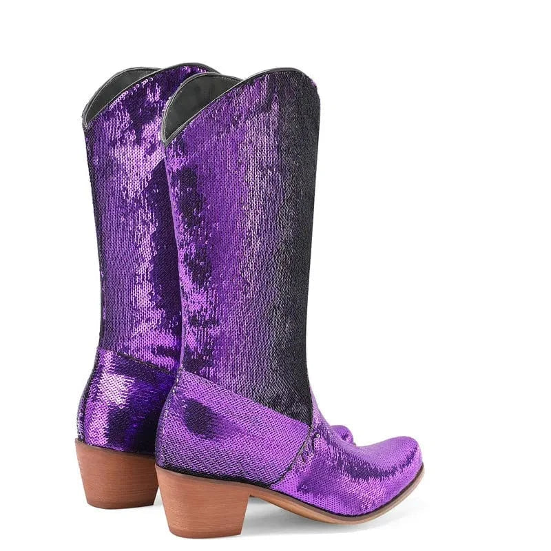 Cowboyboots med Paljetter för Dam