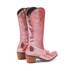 Cowboyboots med Paljetter för Dam